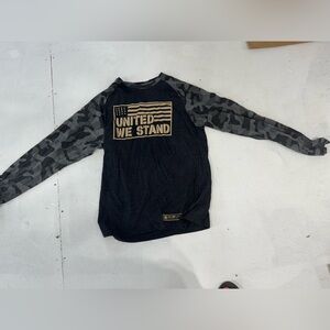 Colosseum Black and Gray Camo Long Sleeve Tee